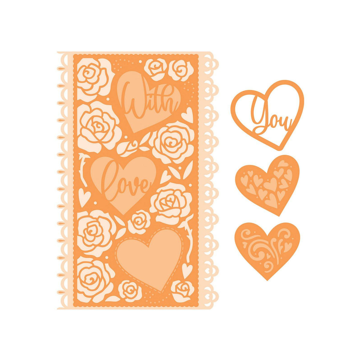 Tonic Studios • mini set di fustelle sottili con cuori d'amore