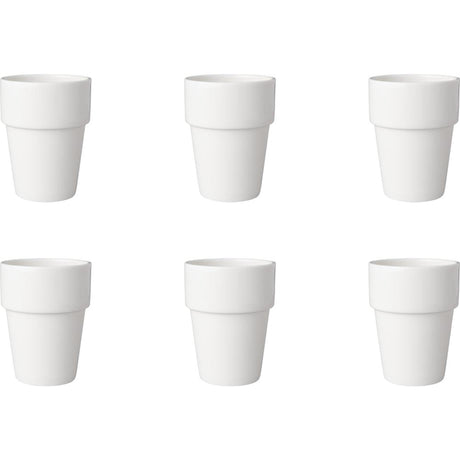 Mammoet tazza da latte budgetline porcellana 190ml bianco (set di 6) dia7.5xh10
