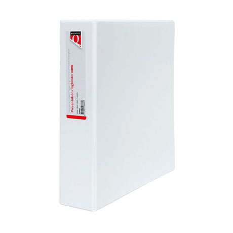 Raccoglitore ad anelli per presentazione Quantore A4 maxi 4 anelli d-mech 50mm bianco