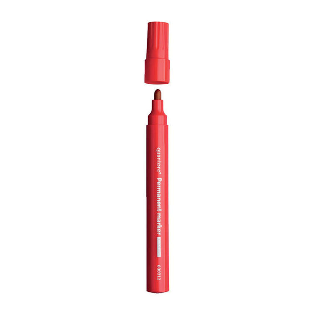 Pennarello indelebile Quantore rotondo 1-1,5 mm rosso