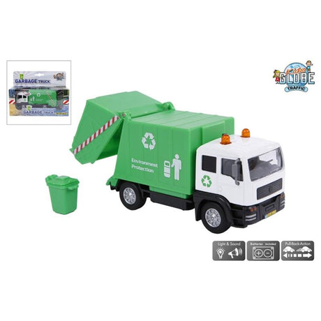 Camion della spazzatura per bambini con mappamondo con luci e suoni