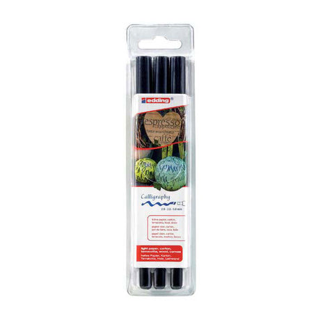 Penna calligrafica Quantore nera, 3 pz.