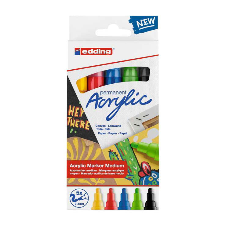 Base edding per pennarelli acrilici Quantore, 5 pz.