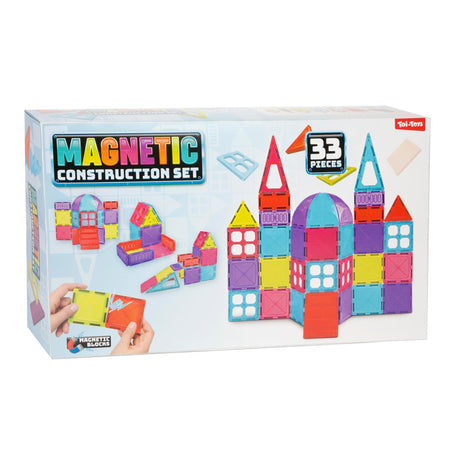 Set da costruzione Toi-toys pannelli magnetici 33 pezzi