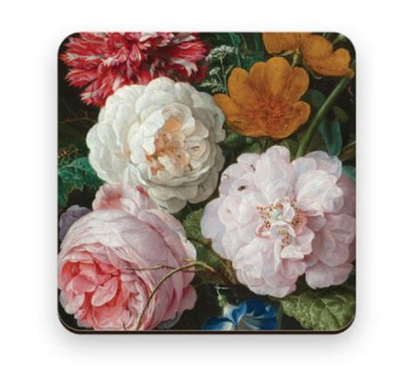Sottobicchiere di fiori d'eme 9,5x9,5 cm