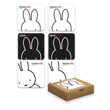 Set sottobicchieri con il viso di Miffy, 6 pezzi