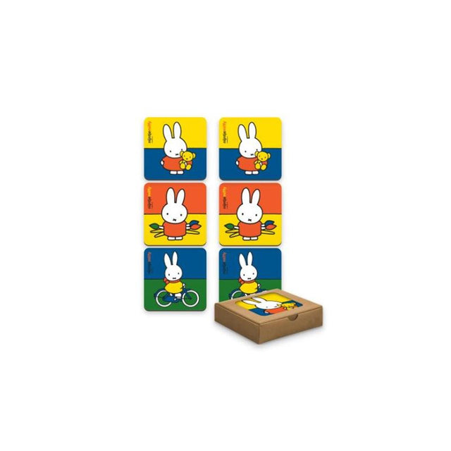 Sottobicchieri Miffy colori sughero scatola da 6 pezzi