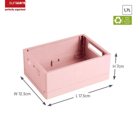 Sunware sigma home cassetta pieghevole 1,7 l rosa