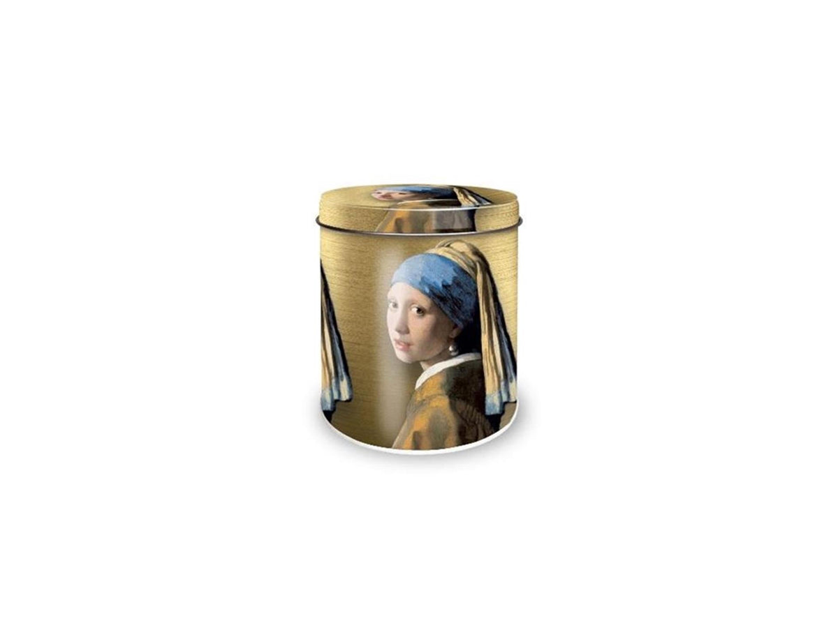 Contenitore in latta Vermeer ragazza con la perla ã˜10xh11.5cm
