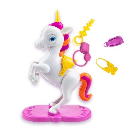 Gioco Toi-toys controtendenza unicorno con sella + 12 bagagli