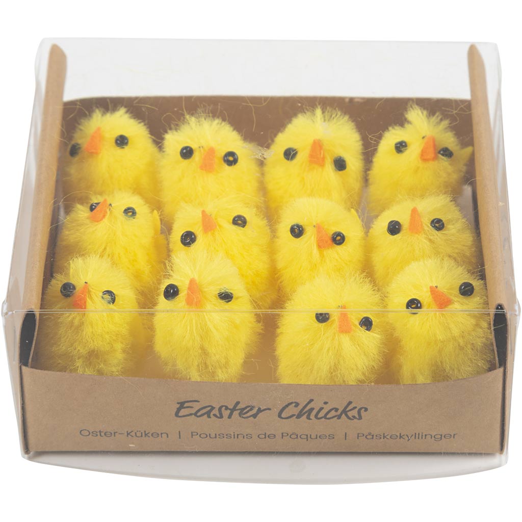 Azienda creativa https: www.cchobby.nl pulcini di pasqua-h-30-mm-giallo-12-pezzi-1-scatola