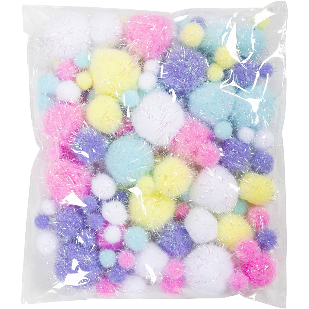 Azienda creativa https: www.cchobby.nl pompoms-d-15-40-mm-glitter-ca-75-piece-pastelcolors-62-gr-1-doos