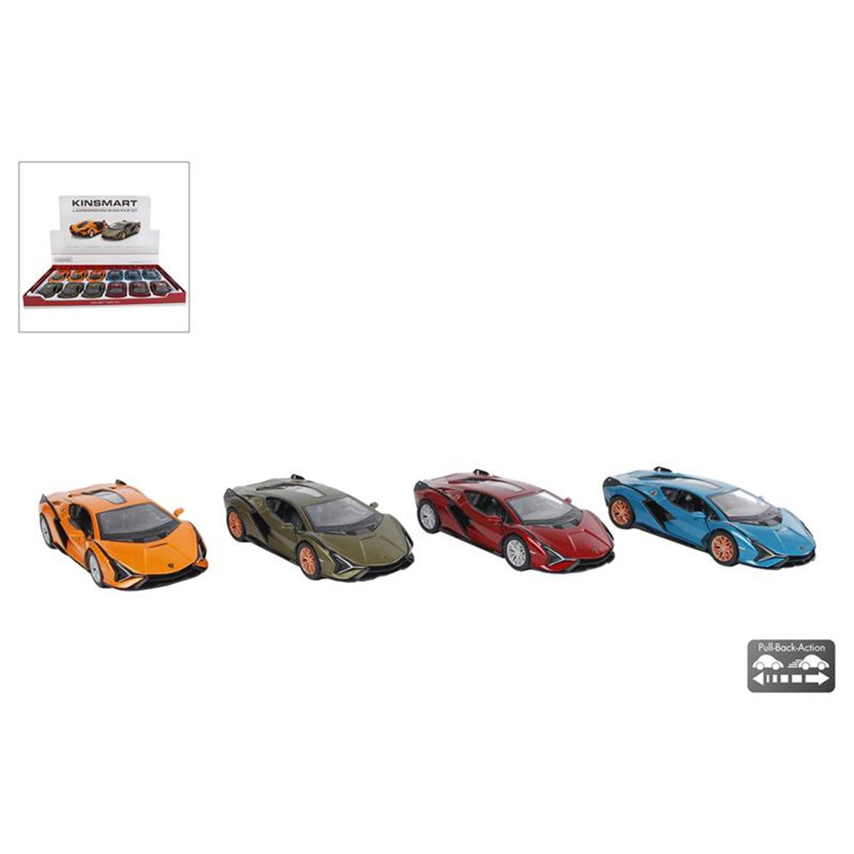Kinsmart Lamborghini Sian Die Cast Pull Back Scala 1:40