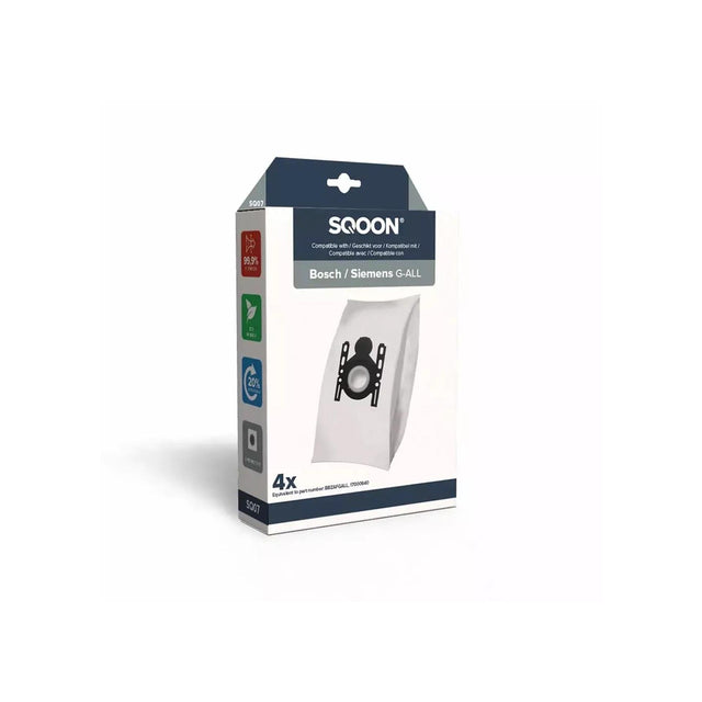 Sqoon sacchetto per aspirapolvere bosch siemens g-all scatola da 4 pezzi