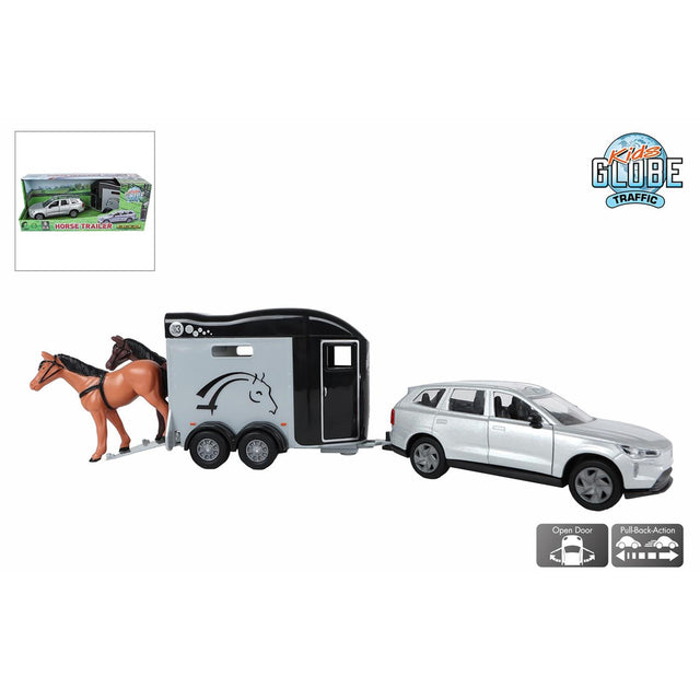 Mappamondo per bambini volvo ex90 con rimorchio per cavalli cheval liberté