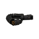 Cavo a spirale 7 pin. spina + 7 pin. ciabatta