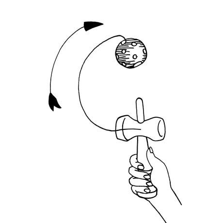 Goki kendama rosso. 17cm. 4+