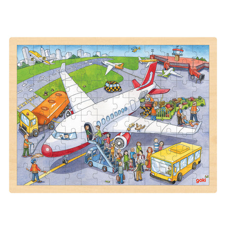 Puzzle Goki, all'aeroporto. 96 parti. 3+