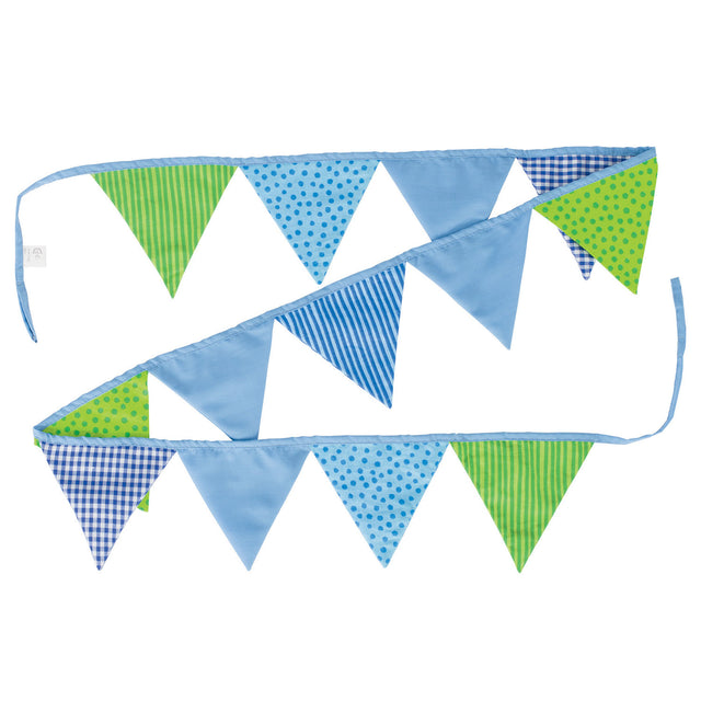 Linea bandiera in cotone Goki verde blu