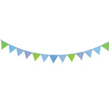 Linea bandiera in cotone Goki verde blu