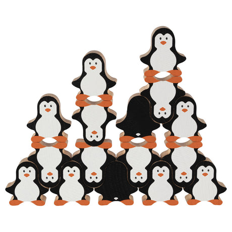 Pinguino gioco impilabile in legno Goki