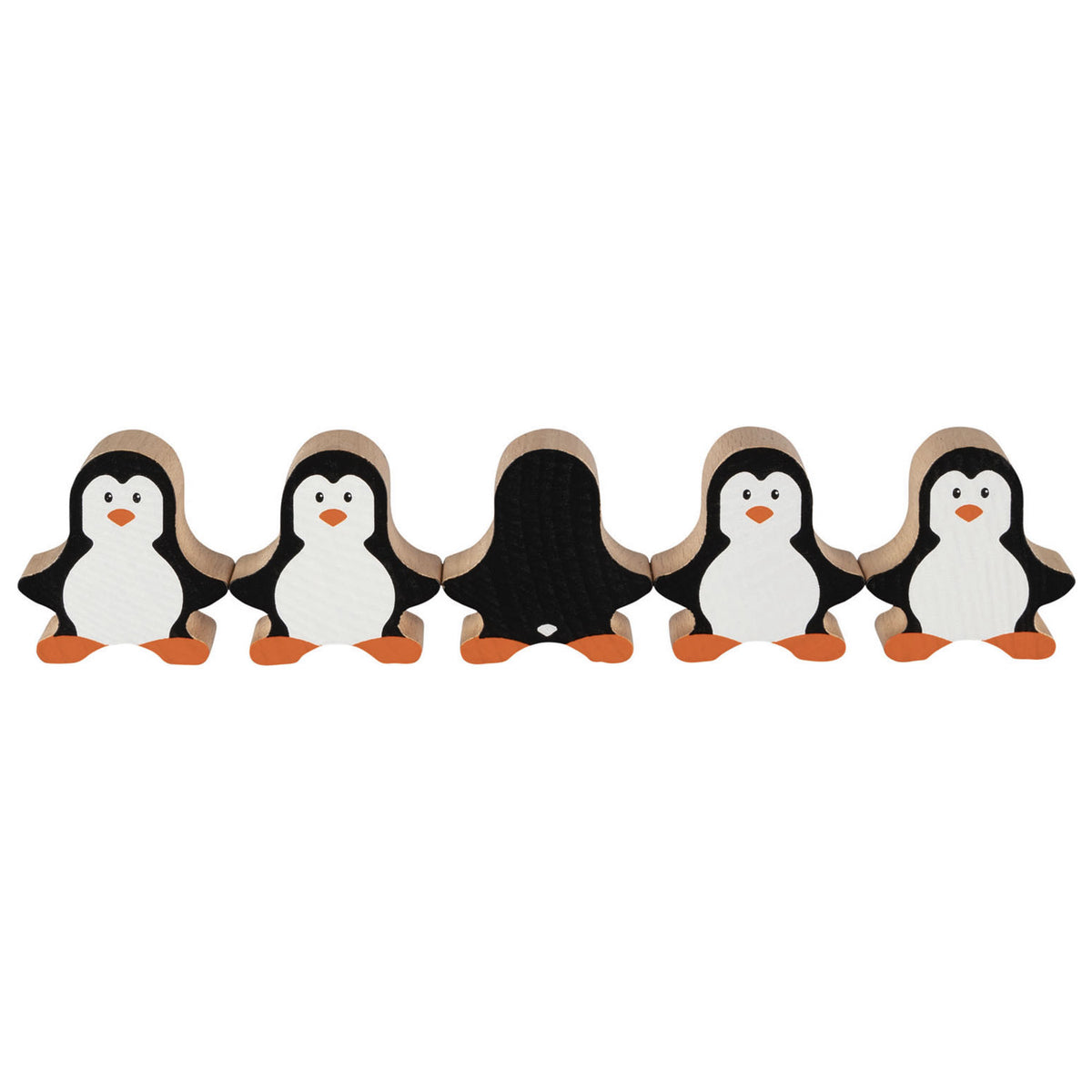 Pinguino gioco impilabile in legno Goki