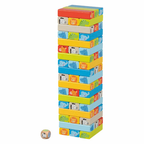 Gioco impilabile Goki in legno con motivi di animali