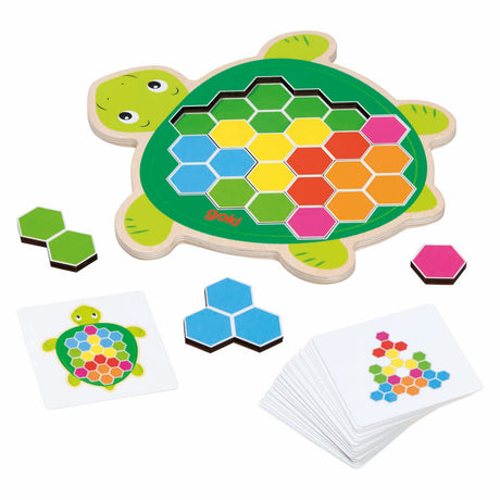 Goki gioco puzzle tartaruga in legno roseo, 41esimo.