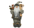 Decoris Babbo Natale in poliestere grigio 30x17x45cm