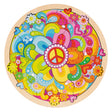 Puzzle in legno Goki fiori mandala - 34 pezzi.