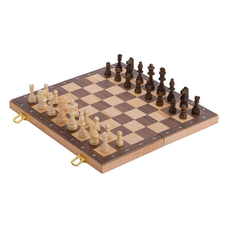 Goki Wooden Chess Game in valigia
