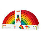 Mattoncini Goki - arcobaleno - 11 parti - legno - 2 anni
