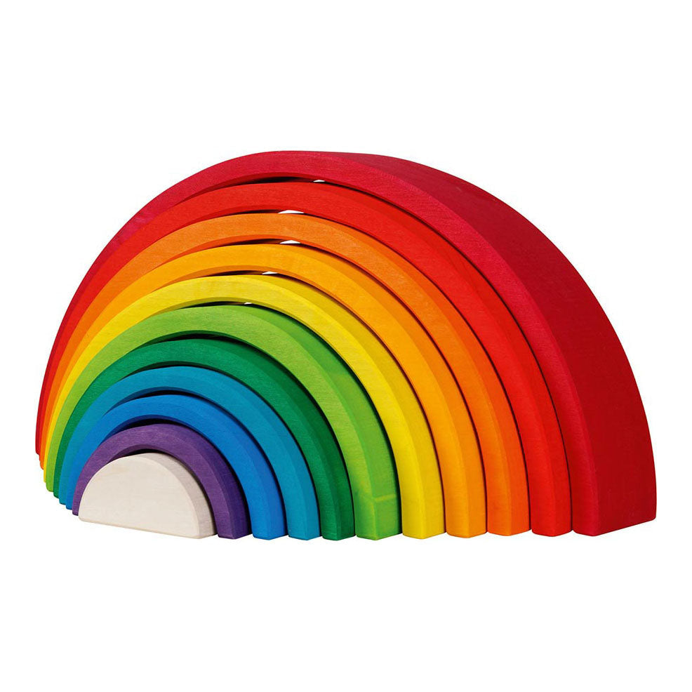 Mattoncini Goki - arcobaleno - 11 parti - legno - 2 anni