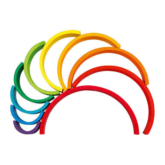Mattoncini Goki - arcobaleno - 11 parti - legno - 2 anni