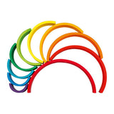 Mattoncini Goki - arcobaleno - 11 parti - legno - 2 anni