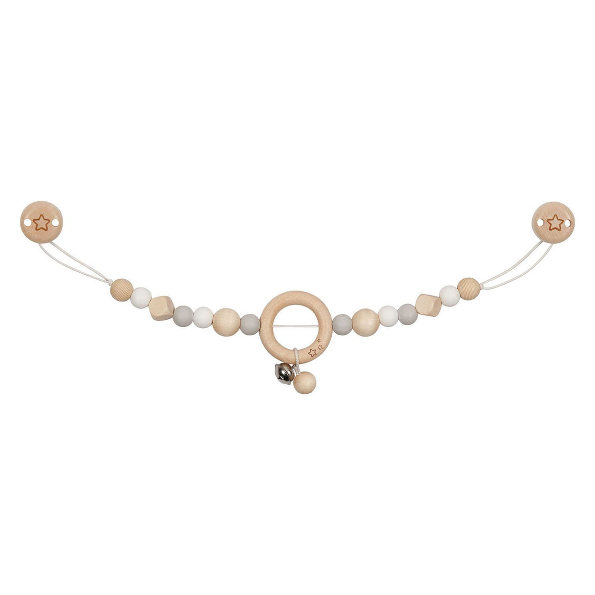 Goki Wooden Chain Star Star Grey con clip