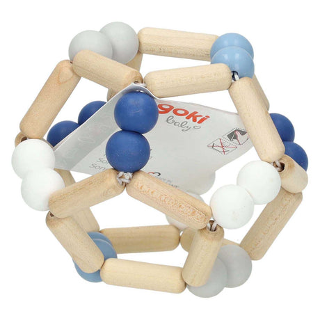 Goki in legno avvincente a sfera elastica blu
