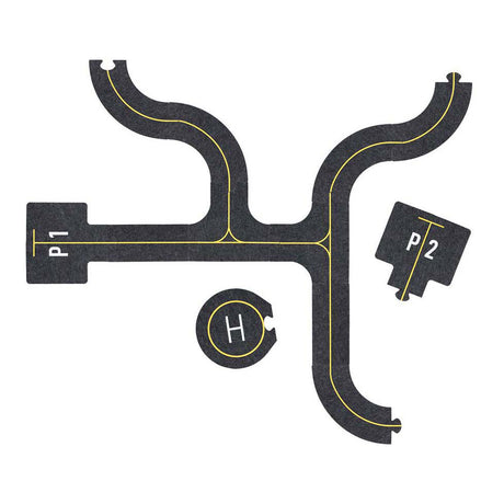 Set gioco Goki road sharing aeroporto con accessori - 26 pz.