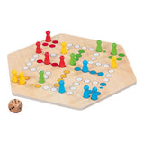 Gioco ludo in legno Goki - classico gioco da tavolo per 6 giocatori.
