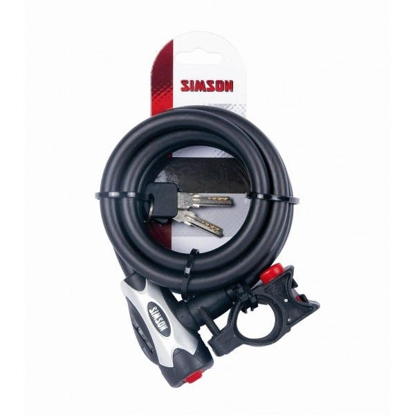 Simson Cable Lock Lock Pro 12x180 Nero