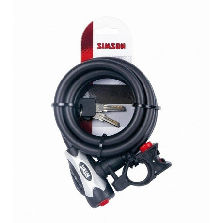 Simson Cable Lock Lock Pro 12x180 Nero