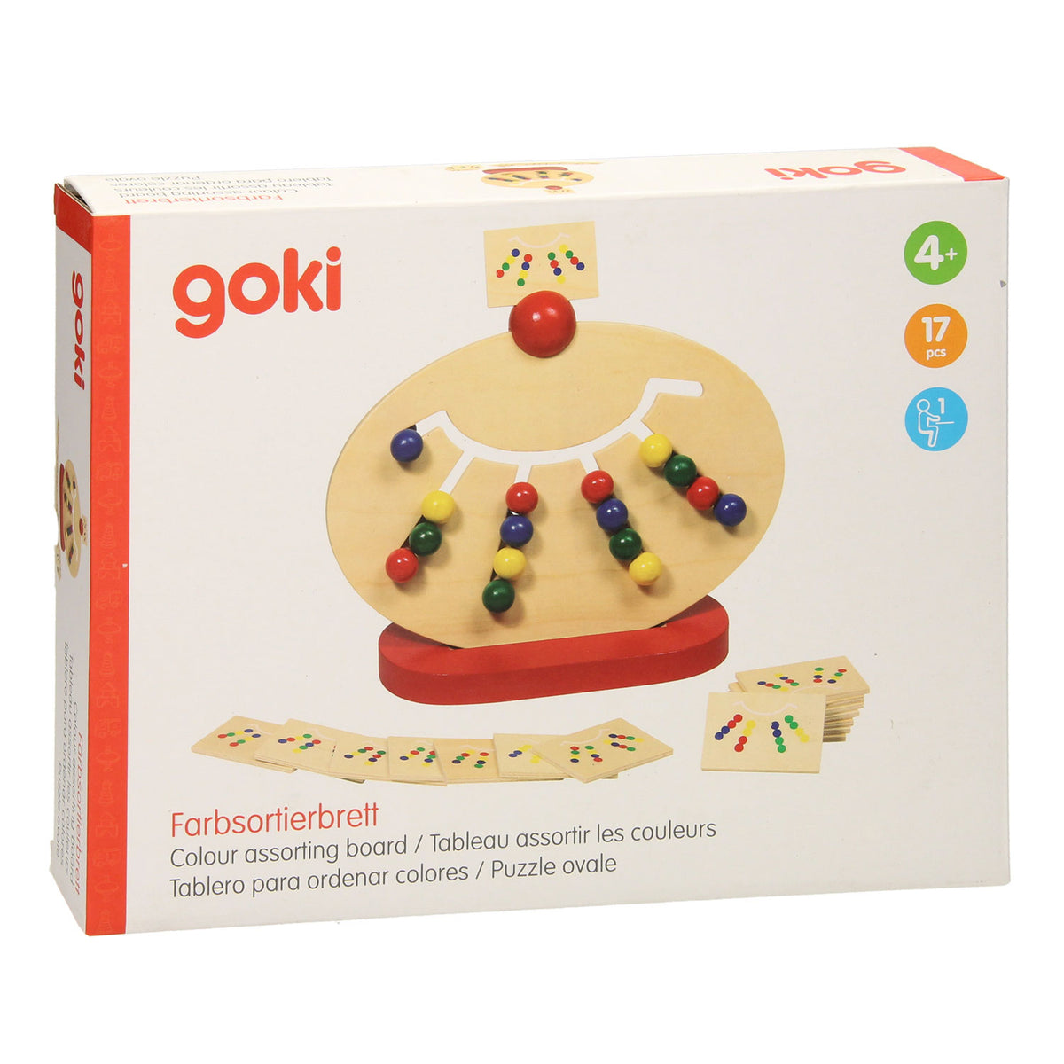 Gioco di classificazione dei colori Goki 23x28 cm, con 16 immagini di esempio, 4+ 4