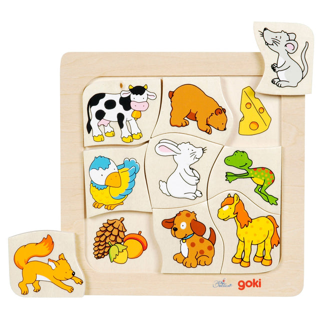 Goki Wooden Jigsaw? Chi mangia cosa?