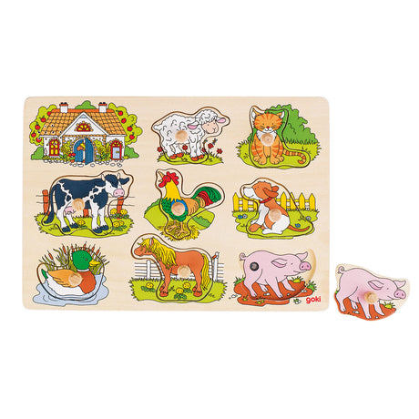 Goki stud puzzle animali della fattoria con suoni