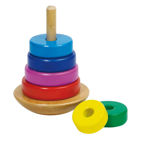 Torre impilabile Goki h12cm, 8 pezzi, in legno, 2+