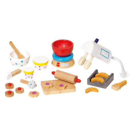 Set da forno per la casa delle bambole Goki, 22 pezzi.