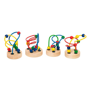 Mini labirinto di perline Goki. 7-9 cm. 4 assortimento.