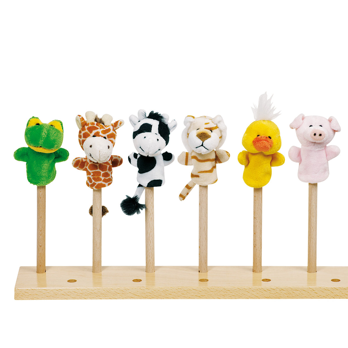 Goki peluche burattino da dito animale, 6 pz.