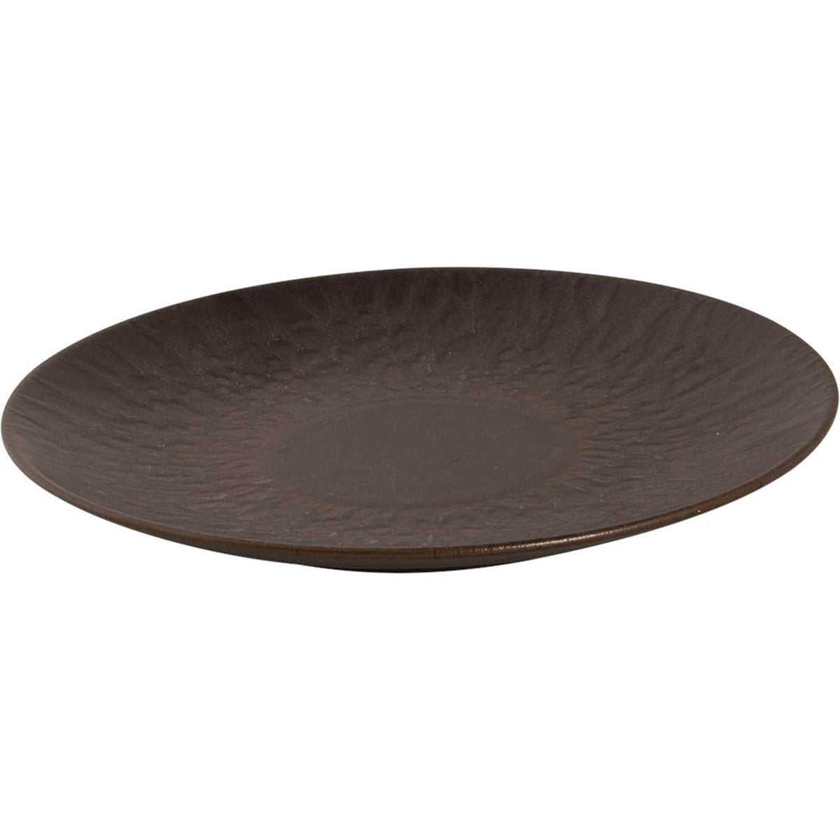 Piatto Palmer rugginen 21 cm coupé marrone scatola da 6 pezzi