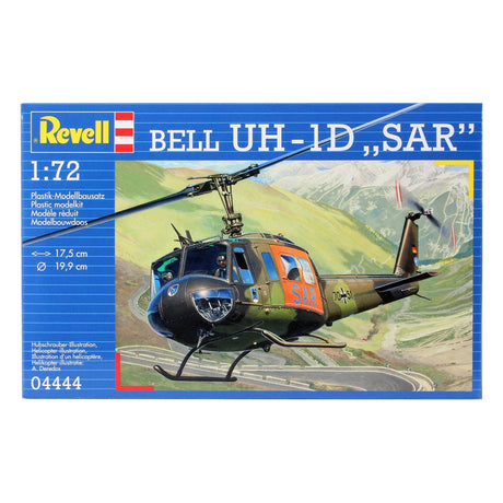 Revell model kit veicoli militari - 04444 bell uh-1d - sar plastic - 1:72 - modellismo